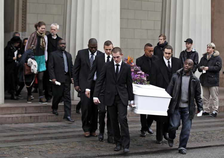 DRABSOFFER. Jonas Thomsen Sekyere blev begravet fra Vor Frue Kirke i København. 