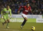 Matchvinder. Manchester United's Robin Van Persie sikrede sejren til Premier Leagues tophold. 