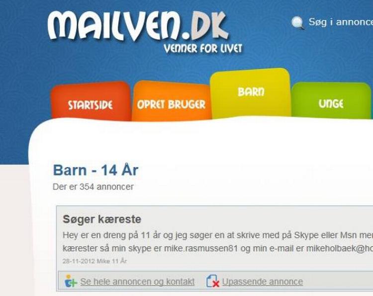 Interaktion. På siden mailven.dk kan mennesker i alle aldre søge digitale pennevenner. 