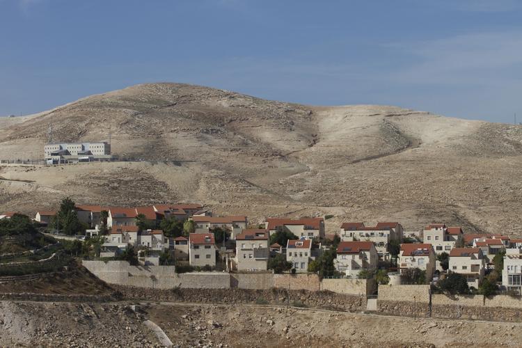 Omstridt. Bosættelsen Maaleh Adumim ligger tæt på Østjerusalem. Området i baggrunden kaldes E1, og det er her, de nye bosættelser skal ligge ifølge Israel. 