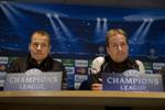 Vred. Kasper Hjulmad (t.h.) er særdeles skuffet over Uefa. 