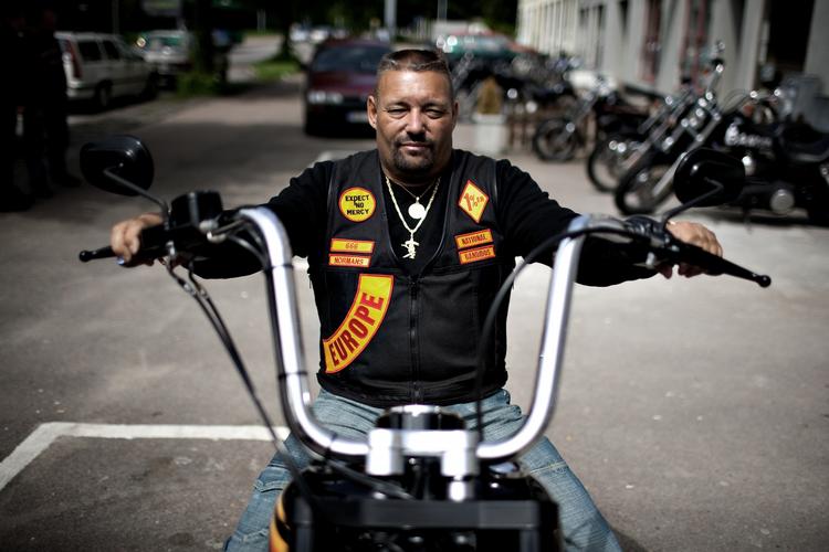 Farvel. Bandidos i Holbæk er blevet købt ud af kommunen. Her Bandidos leder, Jim Tinndahn. (arkiv) 