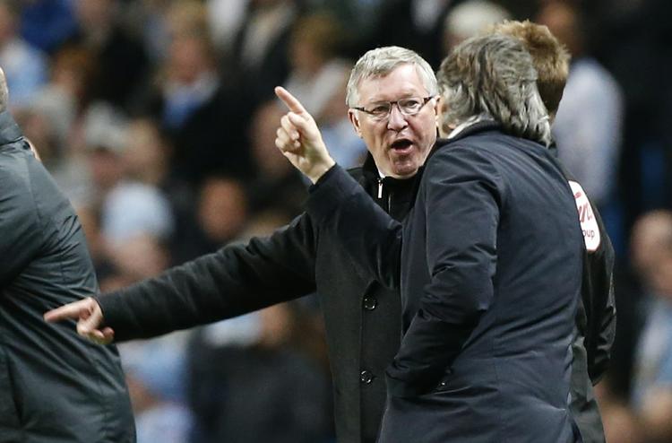 Kamphaner. Trænerne i de to Manchester-klubber, Alex Ferguson og Roberto Mancini var i verbalat slagsmål, da holdene mødtes i april. 