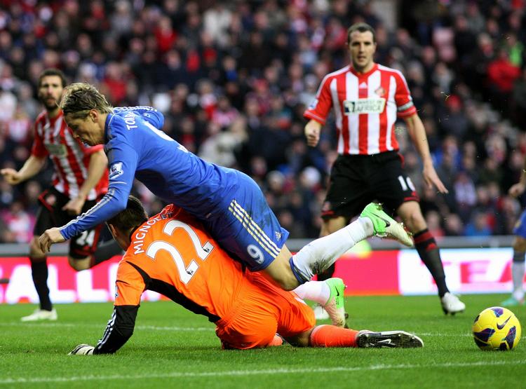 Dobbelt. med de to scoringer i Sunderland er Torres oppe på ni mål i denne sæson i 24 kampe. 