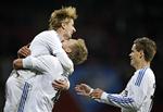 4-1. Med to mål var Cesar Santin (tv.) medvirkende til en sikker FCK-sejre. 