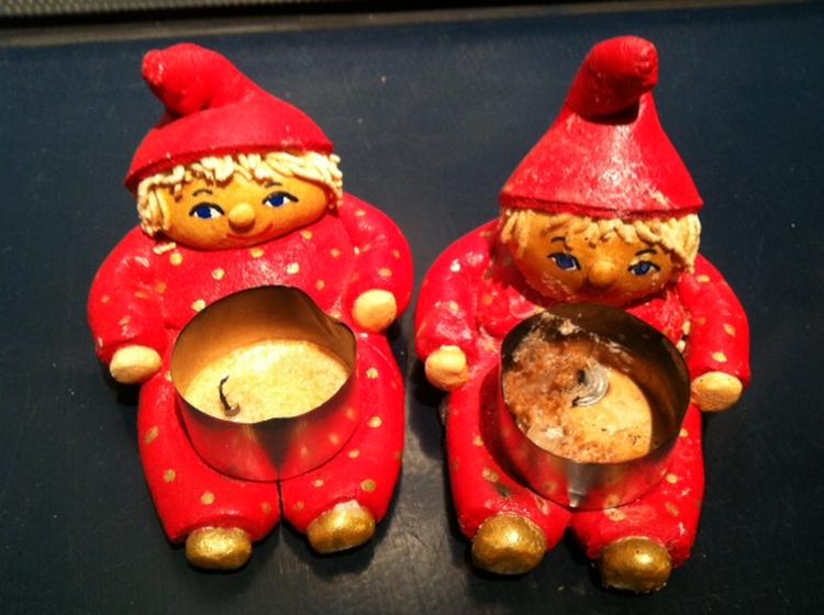 Udbrændt. Ingen forstår hvad der skete,  da lysene i nissedekorationerne pludselig blussede op. Foto: Milla Mølgaard 