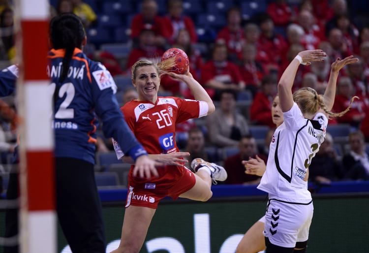 Mål. På sine fire forsøg scorede Kristina Bille to mål mod Tjekkiet. 
