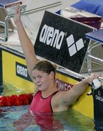 SØLVVINDER. Den 19. internationale medalje til Lotte Friis blev en sølv i 800 meter fri ved kortbane-VM. 
