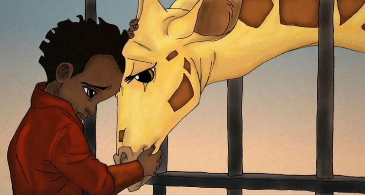 Fortegnet. Forholdet mellem sort og hvid og god og ond er noget fortegnet i 'Zarafa', men den søde historie om Maki og hans giraf skal nok gribe de små biografgængere. 