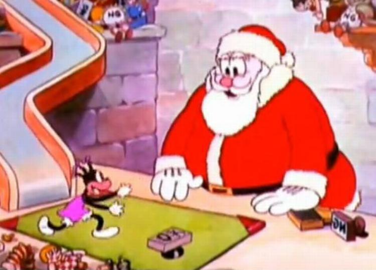 Censureret. Denne scene fra 'Julemandens værksted' fra 1932 er forsvundet fra den svenske udgave af årets Disney-juleshow. 