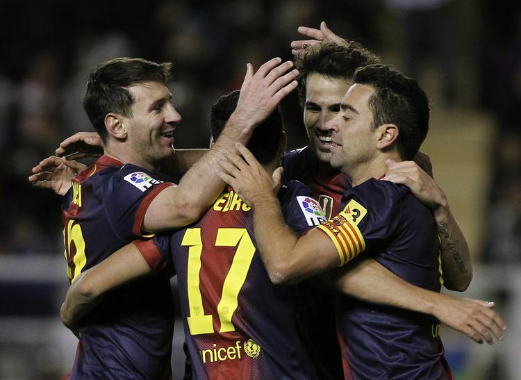 Suveræne. FC Barcelona kan nærmest fjerne spændingen fuldstændigt i den spanske liga, hvis de besejrer Atletico Madrid. 