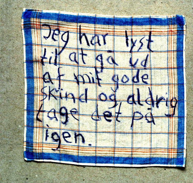 VINTAGE. Lyrik på lommetørklæde. 