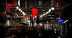 Strøget. Juleudsmykning på Strøget i København. 