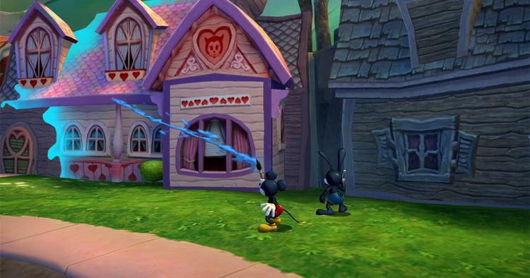 Mal verden frem i Epic Mickey 2, hvor den kære mus nu også får assistance af kaninen Oswald. 