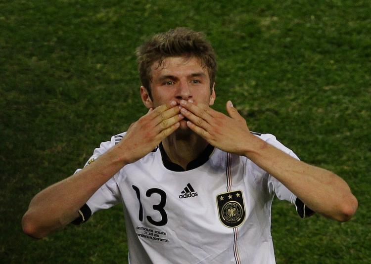 Måltørke. Siden de fem mål ved VM i 2010 har Thomas Müller ikke scoret for det tyske landshold. 