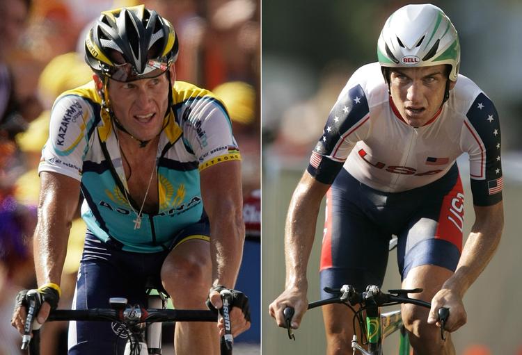 soning. Tyler Hamilton (th) var med til at sætte dopingsagen mod Lance Armstrong i bevægelse med sin bog sidste år. 