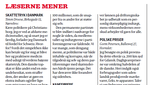 Læserbrev. 'Timm Droeses' læserbrev i Politiken 23. december. 