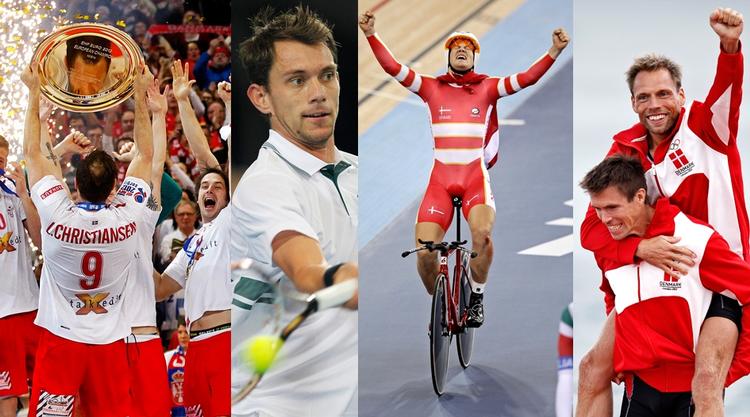 Kandidater. Hvad var størst: Mændenes EM-sejr i håndbold, Frederik Løchtes Wimbledon-triumf, Lasse Normans OL-guld eller roerne Rasmus Quist og Mads Rasmussens tilsvarende triumf ved de olympiske lege i London? 