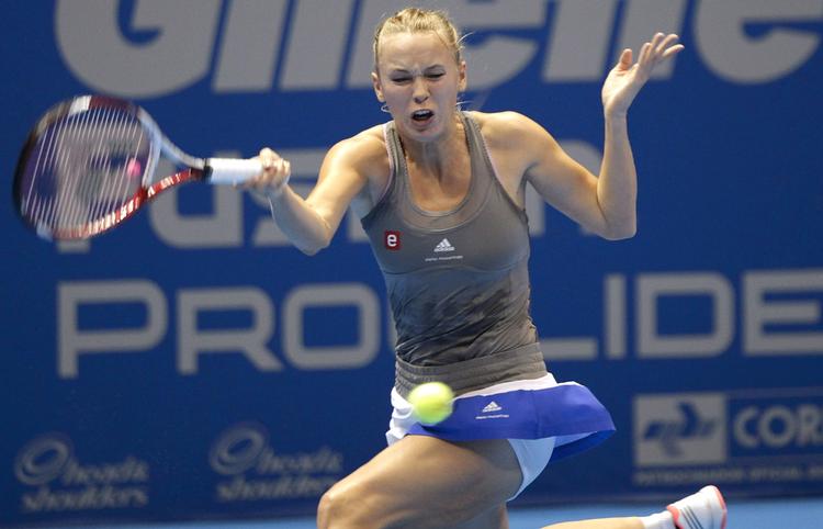 ærgerligt. Caroline Wozniacki var skuffet over nederlaget i Brisbane, men glad for, at problemerne med knæet synes helt overstået. 