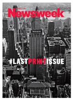 Afsked. Newsweek siger farvel i samme farver, som bladet var trykt i første gang for næsten otte årtier siden; i sort og hvidt og rødt. 