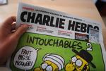 provoblad. Magasinet Charlie Hebdo i Frankrig udgav titligere på året en stribe karikaturtegninger, der bl.a. forestillede profeten Muhammed. (arkiv) 