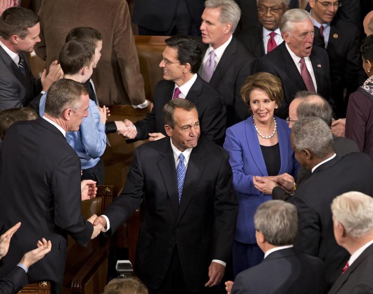 GENVALGT. Der var enkelte partifæller, som nægtede at stemme på ham, men ellers nød John Boehner godt af Republikanernes flertal i Repræsentanternes hus. 