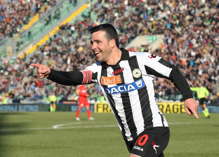 MÅLSCORER. Med målene til 1-0 og 3-0 spillede Antonio Di Natale en vigtig rolle mod Inter. 