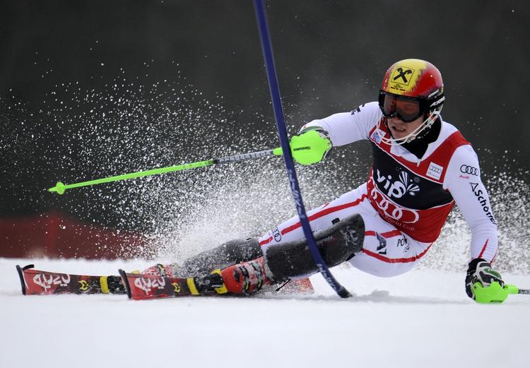 VINDER. For 15. gang vandt den forsvarende mester Marcel Hirscher et World Cup-løb. 