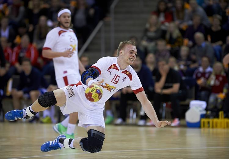 MÅLSCORERE. Med henholdsvis 7 og 5 mål var Mikkel Hansen (i baggrunden) og Rene Toft Hansen sammen med Anders Eggert (7 mål) de mest scorende mod Slovenien. 