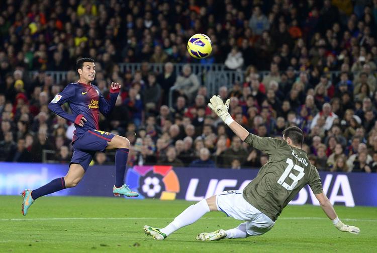 3-0. Med to scoringer, her til 3-0, var Pedro den mest effektive hos FC Barcelona i aften. 