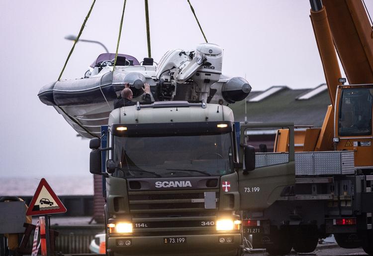 The speedboat involved in Sunday night's attempt to smuggle 250 kg. of hash from Aalbæk in Jutland to Norway. 