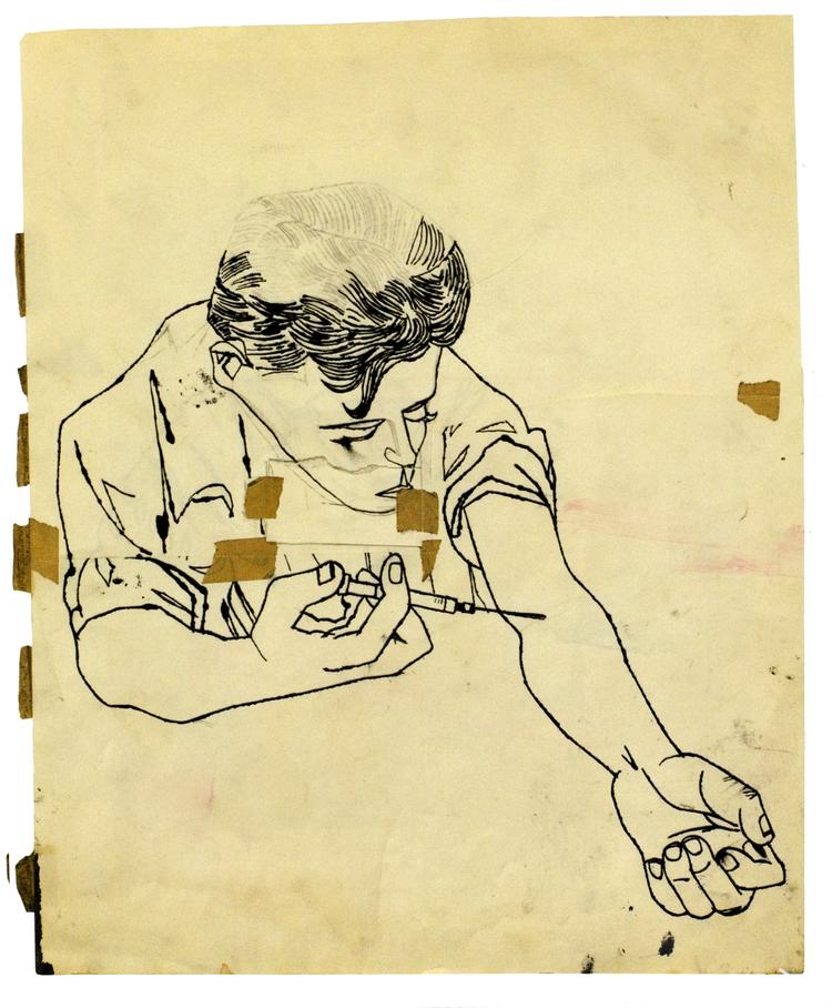 junkie. Uden titel Nationens Mareridt, ca. 1952. Illustrationer: Andy Warhol Foundation for the Visual Art Inc.