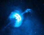 NEUTRONSTJERNE. Vela-pulsaren fotograferet af den amerikanske rumsonde. 
