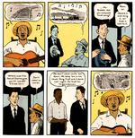 Sangskat. På sine rejser rundt i USA som sælger opsøgte Alvin Pleasant Carter - kaldet A.P. - folk, som sang de gamle overleverede sange. Her møder han i tegneren David Laskys streg sin senere samarbejdspartner, bluesguitaristen Lesley Riddle. 