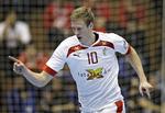 YES. Nikolaj Markussen jubler over en af sine seks scoringer. 