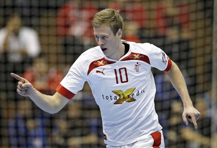 YES. Nikolaj Markussen jubler over en af sine seks scoringer. 