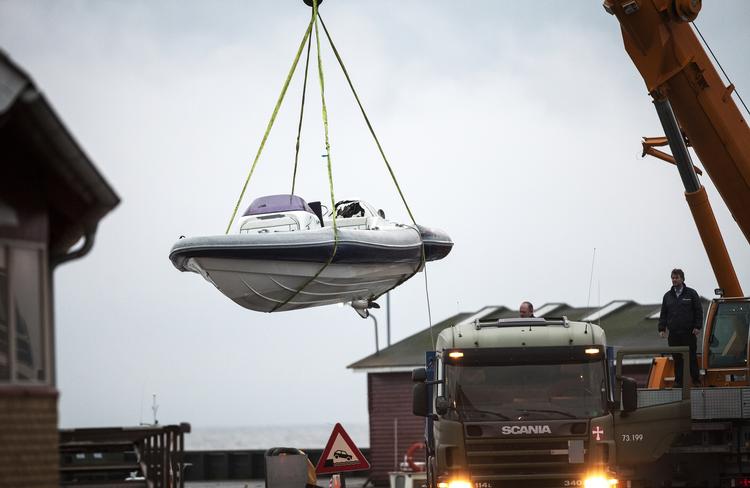 SMUGLERBÅD. Det var i denne båd, at tre nordmænd angiveligt ville smugler 250 kilo hash til fra Nordjylland til Norge. 