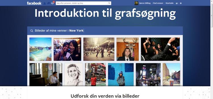 søgning. Der er ikke grænser for, hvor mange parametre eller filtre, man kan lægge ind i søgningen. Man kan for eksempel søge specifikt på venner, der bor i Århus, som kan lide Fitnessworld, og som er vild med en bestemt sushi-restaurant. 