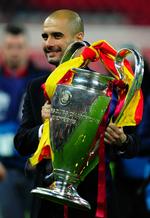 Målet. Guardiola har som træner  vundet Champions League to gange med FC Barcelona. Tredje gang kan blive med Bayern i 2014. 
