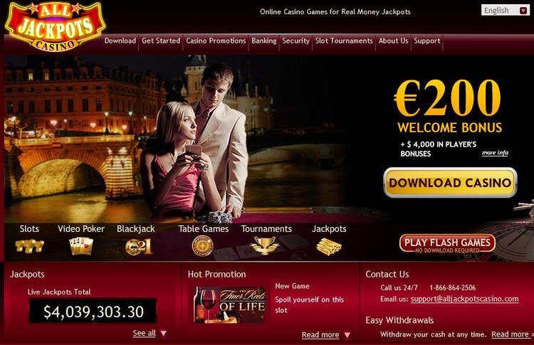 Forbudt. www.alljackpotscasino.com er en af de hjemmesider, der er blevet blokeret for de fleste danske brugere. (skærmdump) 