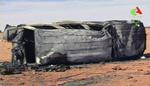 TERRORAKTION. At det gik hedt for sig, da algeriske sikkerhedsstyrker forsøgte at standse terroristerne på In Manisas-gasanlægget vidner denne udbrændte og gennemhullede bil om. 