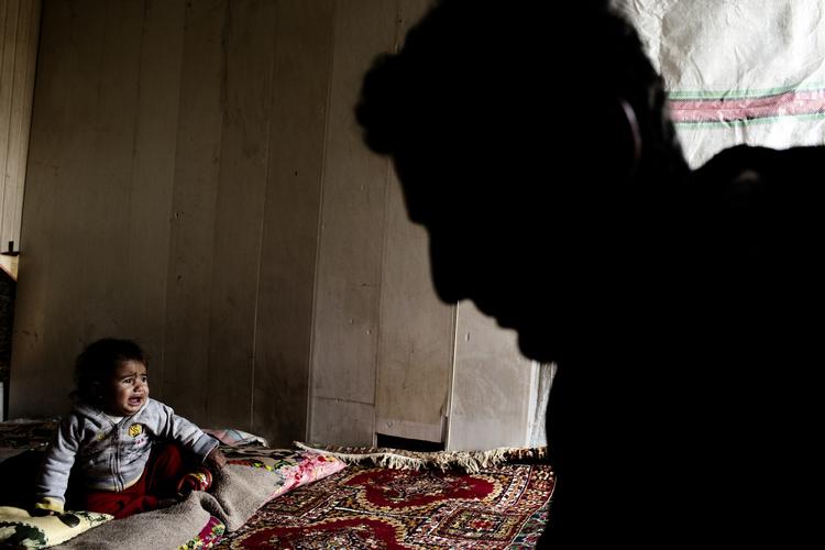 Nødstedt. Børnene i flygtningelejren Jeb Jannine, lige over grænsen til Libanon, lider under den usædvanligt bitre vinter, der lammer de interimistiske teltbyer. 