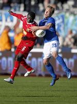 Svingdør. Uffe Bech (t.h.) er kommet til i FCN, mens Enoch Adu (t.v.) er rygtet til belgiske Club Brugge i en handel til 15 mio. kroner. 