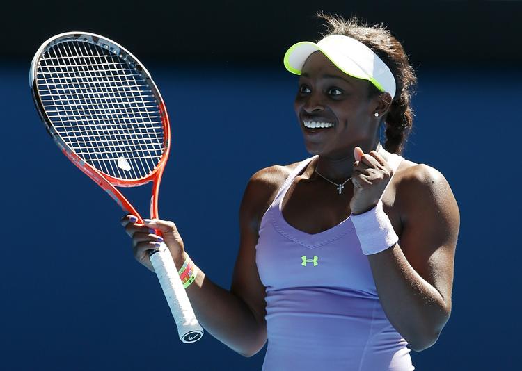 Overvældet. 19-årige Sloane Stephens er i noget nær den 7. himmel. 