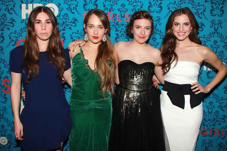 Stjerner. Pigerne fra serien er fra venstre Zozia Mamet (Shoshanna), Jemima Kirk (Jessa), Lena Dunham (Hannah) og Allison Williams (Marnie). 