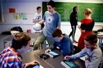 Fremtiden. I 1.t på Borupgaard Gymnasium bruger man iPads i stedet for bøger. 