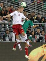 Mååål. Andreas Cornelius scorede fire gange i to kampe i USA. 
