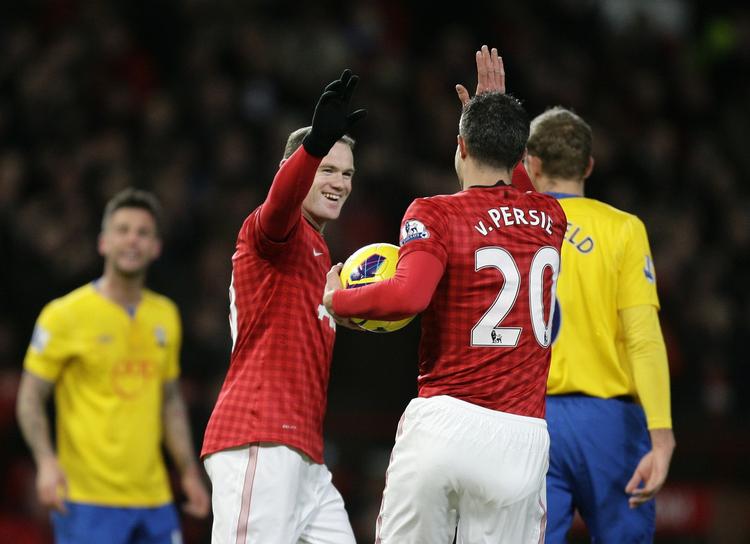 Makkerpar. Wayne Rooney og Robin van Persie har i denne sæson dannet en livsfarlig duo hos Manchester United. 