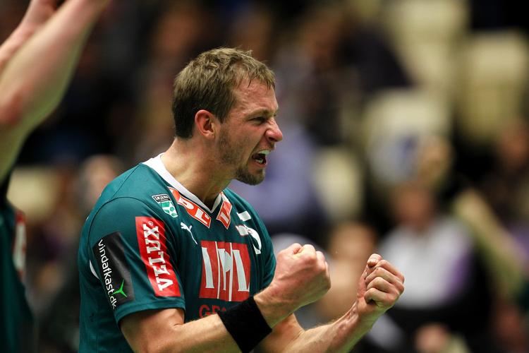 KARANTÆNE. En hård tackling i semifinalen mod Aalborg Håndbold koster Kristian Gjessing deltagelsen i pokalfinalen. 