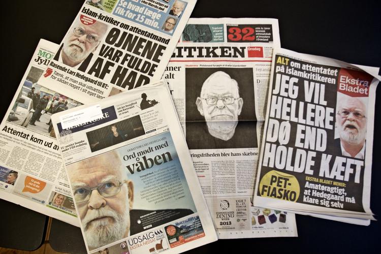 Mediestorm. Gårsdagens skudforsøg mod Lars Hedegaard har ryddet forsiderne i dagens aviser. Flere medier antyder kraftigt, at angrebet er politisk eller religiøst motiveret. 